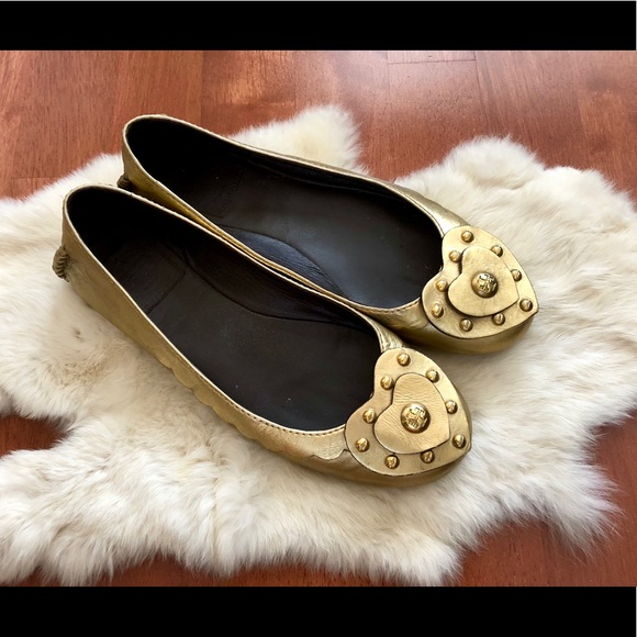 Tory Burch Shoes - GOLD TORY BURCH FLATS